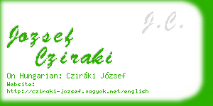 jozsef cziraki business card