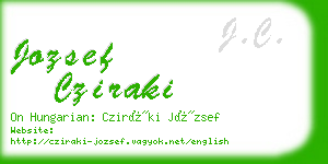 jozsef cziraki business card